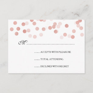 RSVP Faux Roos Gold Foil Glitter Lights Kaartje