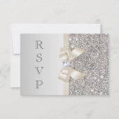 RSVP Faux Silver Sequins Light Champagne Bow (Voorkant)