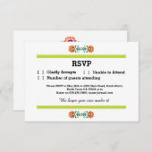 RSVP Fiesta Mexicaanse Print Kaarten Lime Trouwfee (Voorkant / Achterkant)