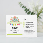 RSVP Fiesta Mexicaanse Print Kaarten Trouwfeest (Staand voorkant)