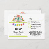 RSVP Fiesta Mexicaanse Print Kaarten Trouwfeest (Voorkant / Achterkant)