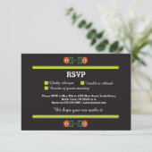 RSVP Fiesta Mexicaanse Print Kaarten Trouwfeest Kaartje (Staand voorkant)