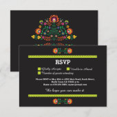RSVP Fiesta Mexicaanse Print Kaarten Trouwfeest Kaartje (Voorkant / Achterkant)