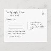 RSVP | fijngemaakte parels Uitnodiging Briefkaart (Achterkant)