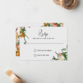 RSVP Floral Notitiekaartje (Voorkant / Achterkant in situ)
