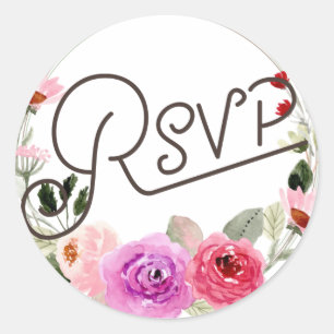 RSVP florale Sticker