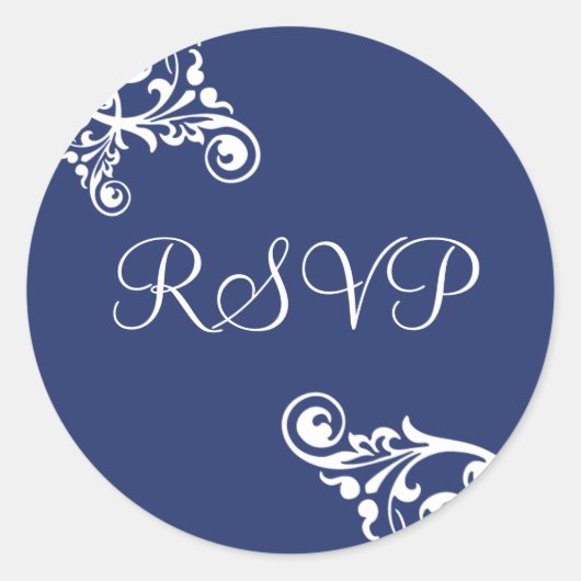 RSVP Flourish Envelope Sticker Seal (Voorkant)