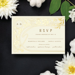 RSVP Folie Art Nouveau Boog Uitnodiging