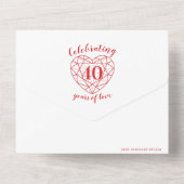 RSVP foto rood wit All In One Uitnodiging (Achterkant)