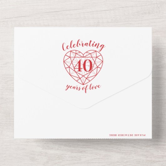 RSVP foto rood wit All In One Uitnodiging (Achterkant)