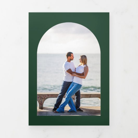 RSVP Foto van GREEN Wedding Invite Program Menu (Cover)