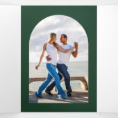 RSVP Foto van GREEN Wedding Invite Program Menu (Binnenkant midden)