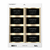 RSVP Framed Boutique Online Black Gold Lijst Etiket (Full Sheet)