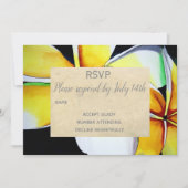 RSVP frangipani tropische strandbloem Kaart (Voorkant)