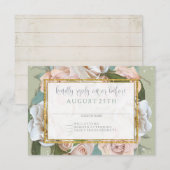 RSVP Franse Bloemenkrans Blush Roze Rozen Goud (Voorkant / Achterkant)