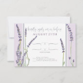 RSVP Franse lavender Floral Modern Typografie (Voorkant)