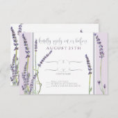 RSVP Franse lavender Floral Modern Typografie (Voorkant / Achterkant)