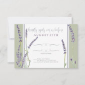 RSVP Franse lavender Flowers Modern Typografie (Voorkant)