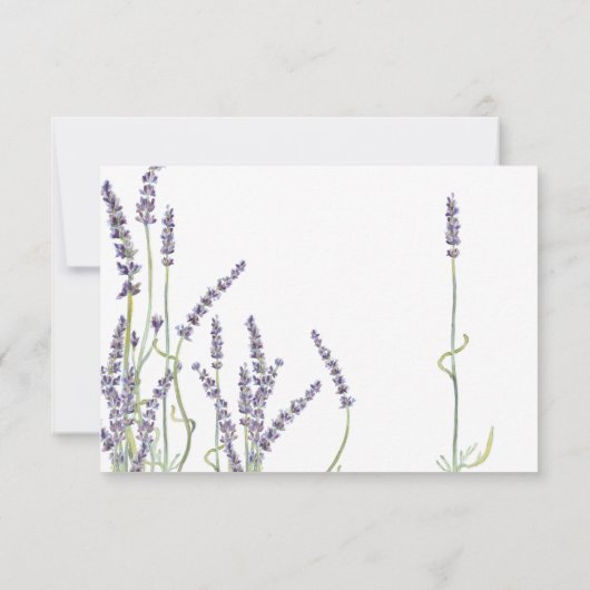 RSVP Franse lavender Flowers Modern Typografie (Achterkant)