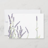 RSVP Franse lavender Flowers Modern Typografie Kaartje (Achterkant)