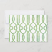 RSVP Garden Trellis Pattern Green Modern Simple (Achterkant)