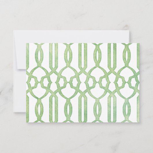 RSVP Garden Trellis Pattern Green Modern Simple (Achterkant)