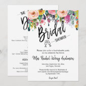 RSVP-gegevens van Boho Vrijgezellenfeest QR-code Kaart (Voorkant / Achterkant)