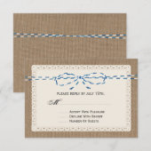 RSVP geïnspireerd door bunkerlaag en blauw papierk (Voorkant / Achterkant)