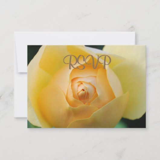 RSVP Gele Rose Kaartje (Voorkant)