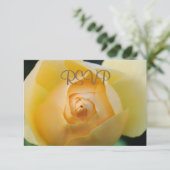 RSVP Gele Rose Kaartje (Staand voorkant)