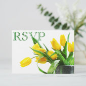RSVP Gele Tulp Kaart (Staand voorkant)