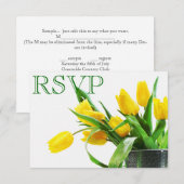 RSVP Gele Tulp Kaart (Voorkant / Achterkant)