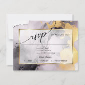 RSVP | Gemarmerd stoffig Roos Zwart Goud Abstract (Voorkant)