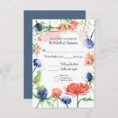 RSVP Gereserveerd Zitje met Menu Herfst Oranje Mum (Voorkant / Achterkant)