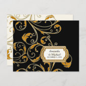 RSVP Glam Old Hollywood Regency Black Stropdas Eve (Voorkant / Achterkant)