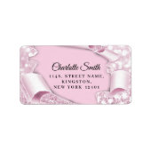 RSVP Glitter Sweet 16th Pink Blush Etiket (Voorkant)