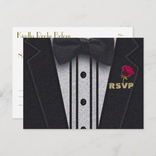 RSVP | glittersmoking Uitnodiging Briefkaart (Voorkant / Achterkant)