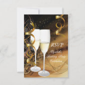RSVP Gold Black verjaardagsfeest Champagne (Voorkant)