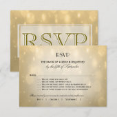 RSVP Gold Bokeh Kaartje (Voorkant / Achterkant)