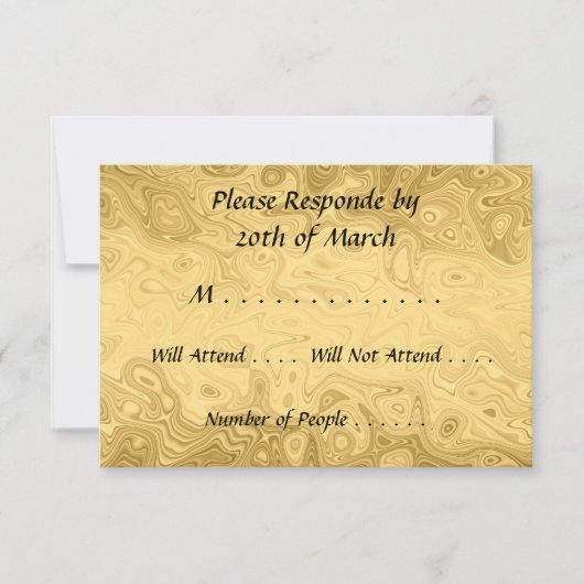 RSVP Gold Card Kaartje (Voorkant)