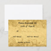 RSVP Gold Card Kaartje (Voorkant / Achterkant)