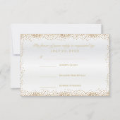 RSVP Gold Confetti en White Satin (Voorkant)