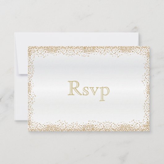 RSVP Gold Confetti en White Satin (Achterkant)