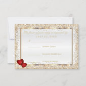 RSVP Gold Confetti en White Satin (Voorkant)