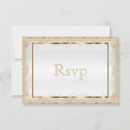RSVP Gold Confetti en White Satin (Achterkant)