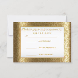 RSVP Gold Damask en White