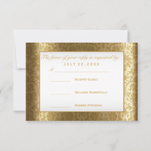 RSVP Gold Damask en White (Voorkant)