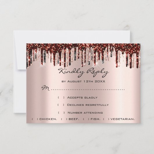 RSVP Gold Drids Burgundy Bridal Roos (Voorkant)