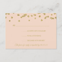 RSVP Gold Faux Glitter Confetti Blush Roos