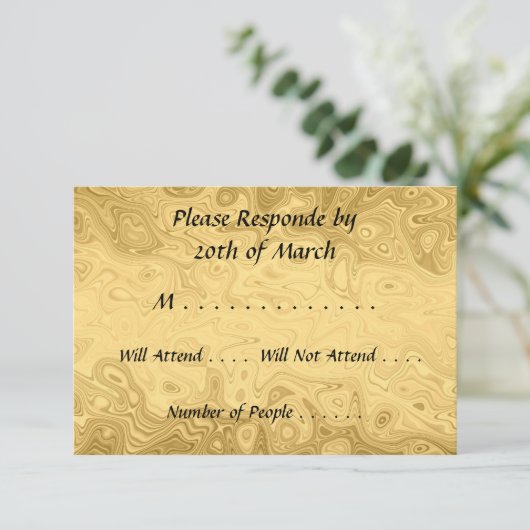 RSVP Gold-Kaart (Staand voorkant)